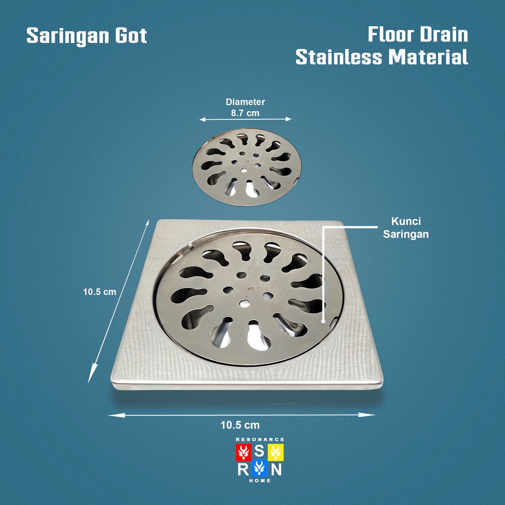 Saringan Got Kamar Mandi Stainless / Floor Drain Iron Resonance Home