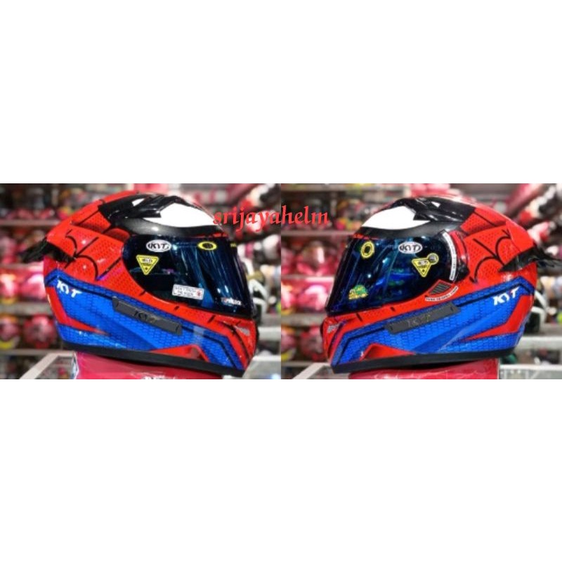 HELM KYT K2 RIDER SPIDERMAN PAKET GANTENG