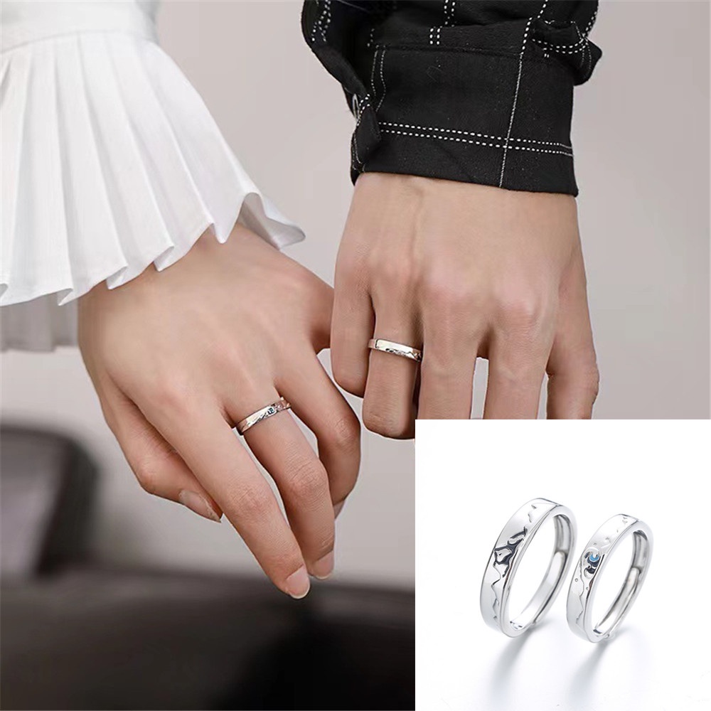 couple fashion retro elegant open adjust adjustable finger index rings niche design jewelry