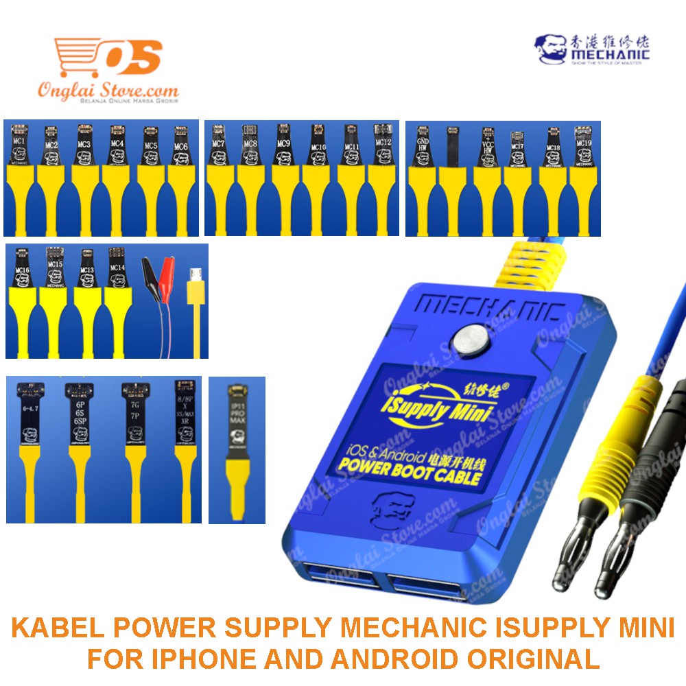 KABEL POWER SUPPLY MECHANIC ISUPPLY MINI FOR IPHONE AND ANDROID ORIGINAL