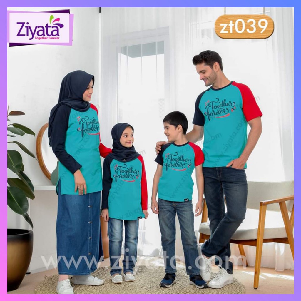 Kaos Couple Keluarga Ziyata | Kaos Couple ZT039 Keren Berkualitas Bahan Adem / Baju Keluarga