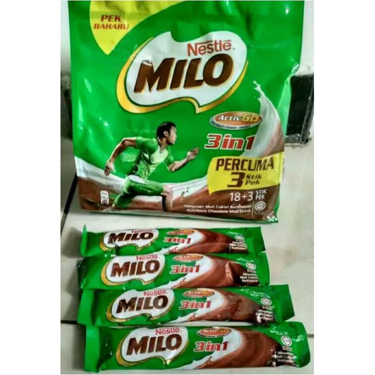 

Milo 3 In 1 Malaysia ( @ 18 + 3 Sachet / Pack )