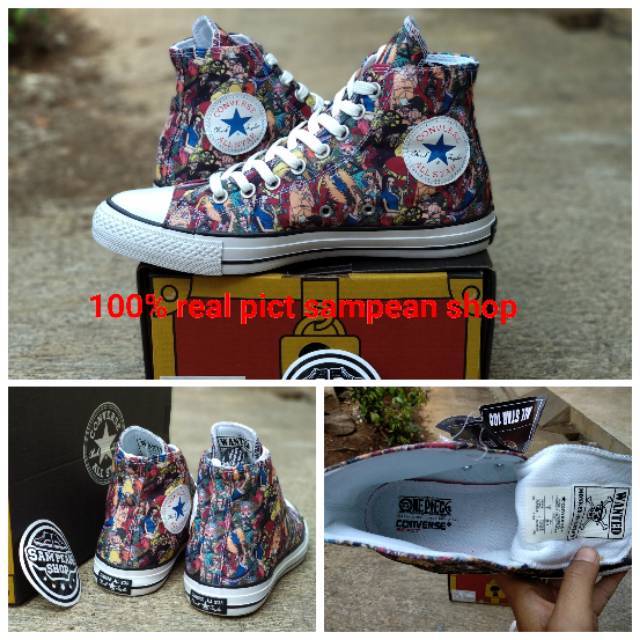 TERLARIS TERMURAH Sepatu Converse 1970S 70S motif COMIC ONE PIECE 100 UNEVERSARY Original Premium
