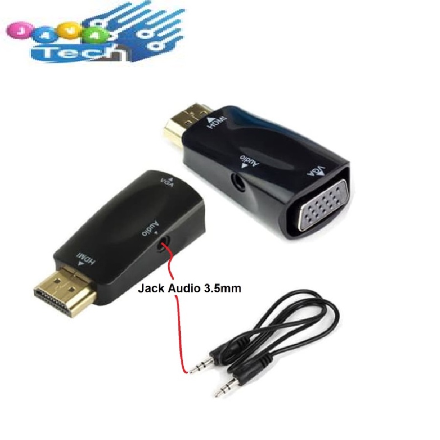 Converter Male HDMI to Female VGA Audio Video