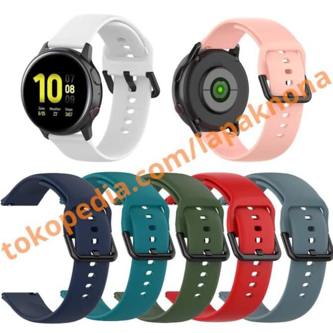 SPORTY STRAP SAMSUNG GALAXY WATCH ACTIVE SM-R500 SILICONE TALI JAM - SMALL, LAKE GREEN 2807