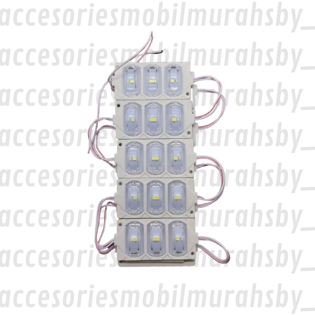 Lampu Led Modul 3 Mata cembung 12Volt Dan 24Volt Waterproof harga untuk 5 pcs