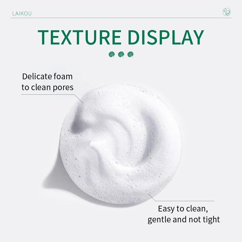 LAIKOU Centella Soothing Cleanser Foam Pembersih Wajah Pembersihan Dalam Pori-pori 50g