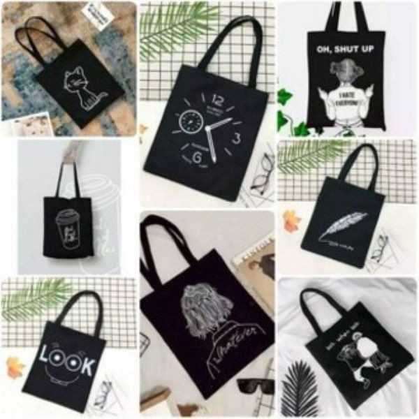 Fashion Fair - (C) ToteBag PEREKAT tote bag custom tas tote wanita kpop murah custom motif