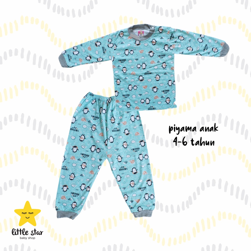 Y Lin Piyama Anak Motif Cewek Cowok | Set Baju Tidur Piama Anak Laki Perempuan