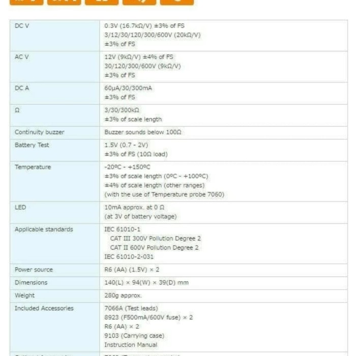 Analog multimeters Kyoritsu 1110