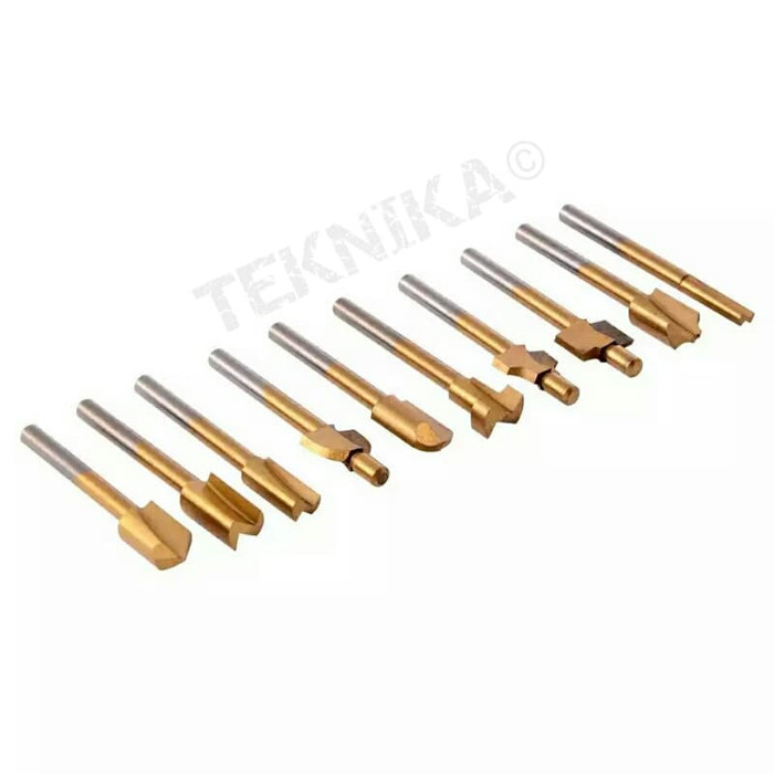 Mata Profil Router Set 10Pcs Trim Flush Cove Straight Mata Bor Mini Grinder 3mm