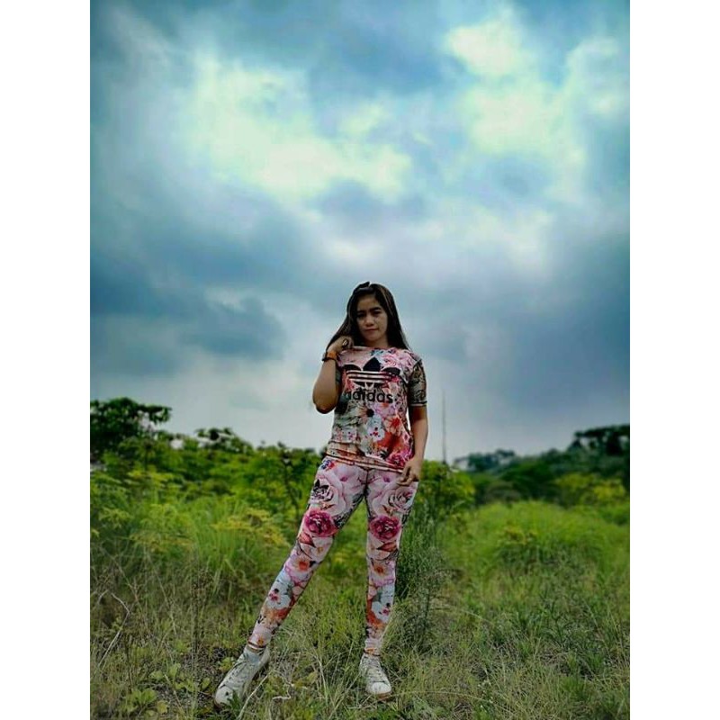 baju senam sxb sunflower adidas print