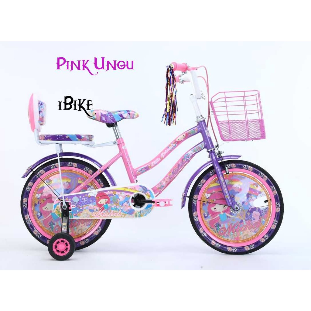 Sepeda Anak Mini Michel Princess 12 16 18 Inch packing dus rapi aman , sepeda anak murah