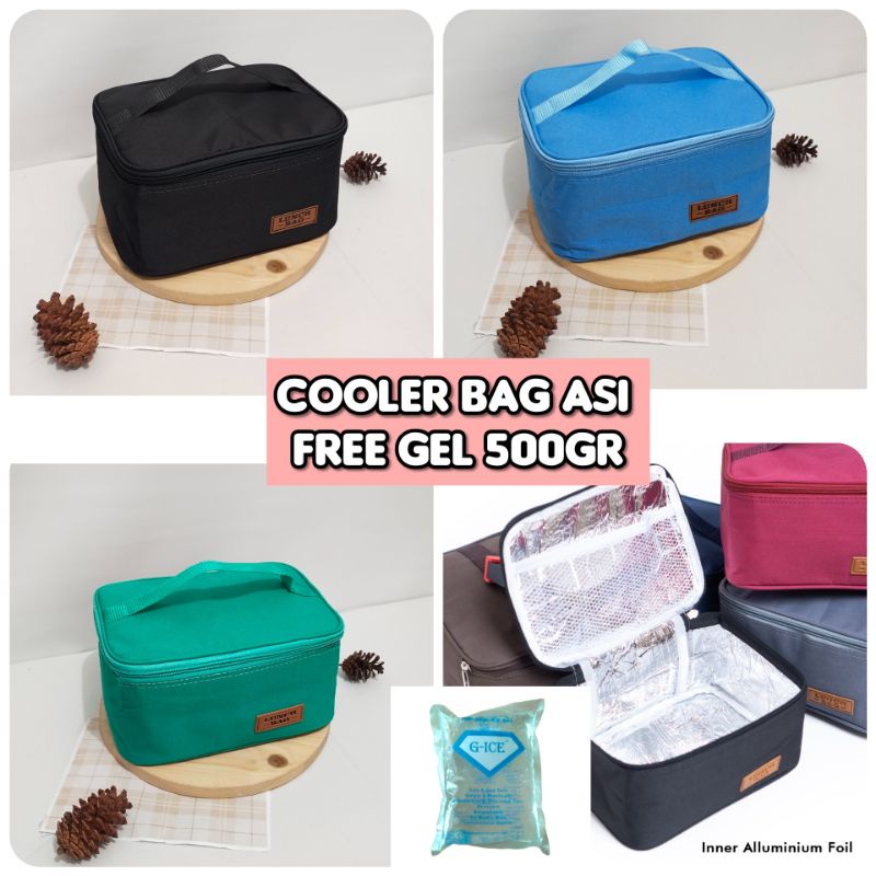 Cooler Bag Asi (Free Icegel 500gr) Tahan 6 sampai 8 Jam/ Coolerbag Asi Berkualitas