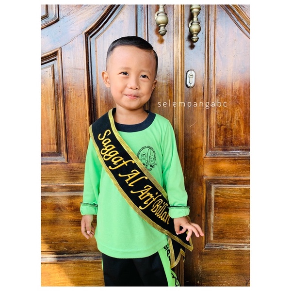 (1 HARI JADI) Selempang Wisuda Bordir Bludru Anak KB/PAUD/TK/SD
