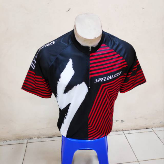 JERSEY SEPEDA TANGAN    PENDEK GARIS MERAH XC | Shopee Indonesia