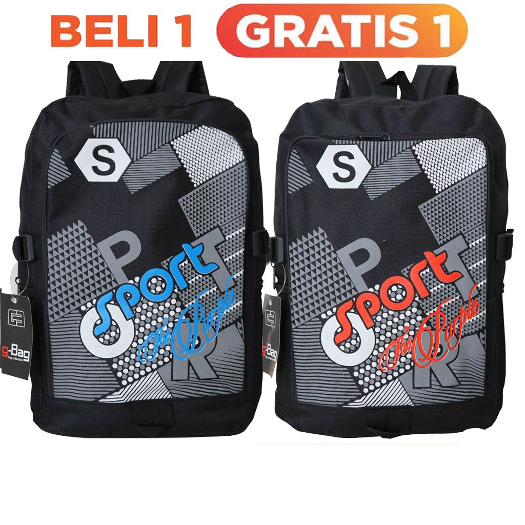 BELI 1 GRATIS 1 - TAS RANSEL ANAK SPORT RUSHTER BACKPACK SEKOLAH SD SMP KEREN TAS GENDONG COWOK