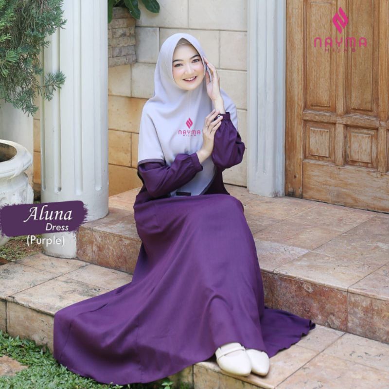 GAMIS POLOS GAMIS SIMPEL GAMIS SUPER ADEM ALUNA DRESS BY FANIA HIJAB