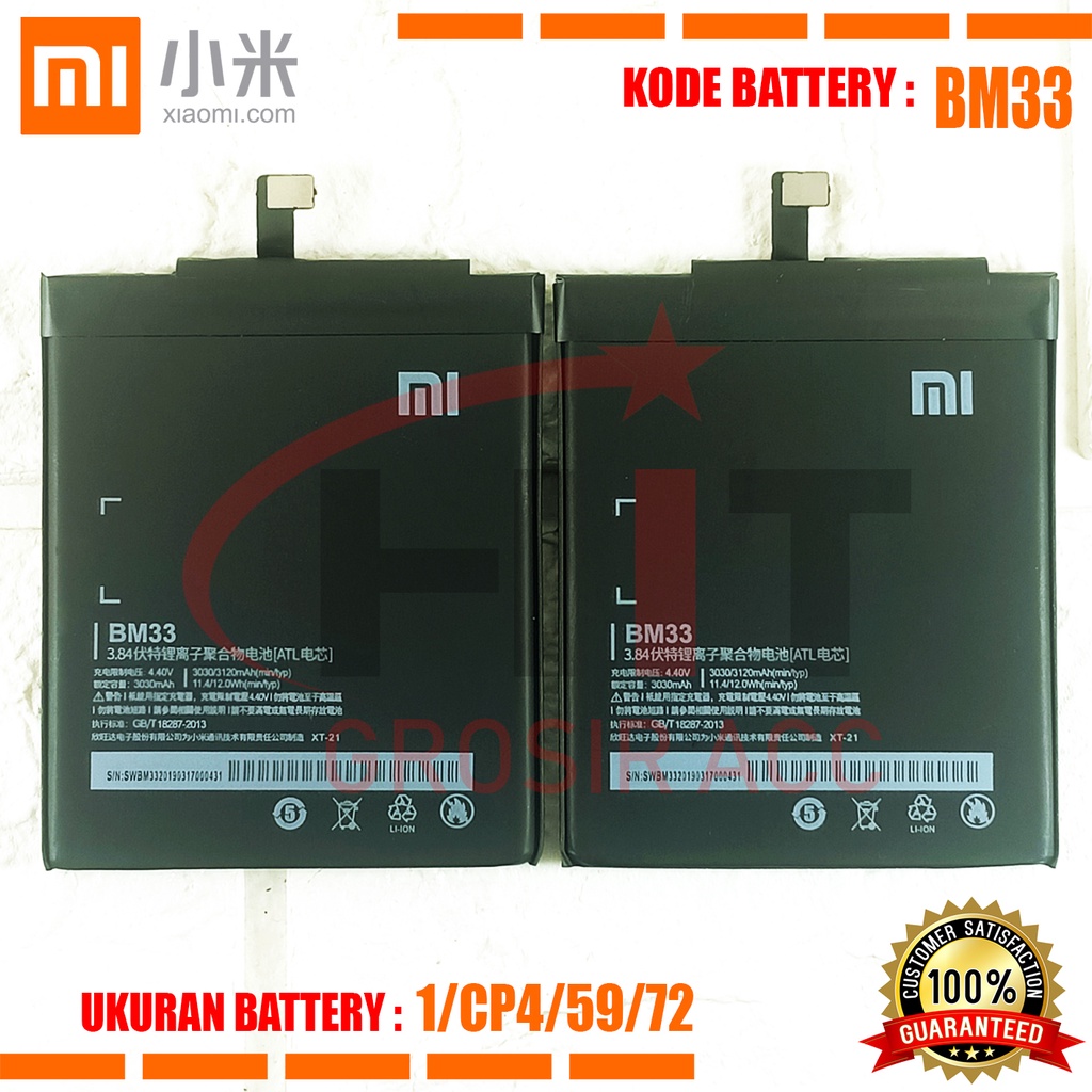 Baterai Battery Original XIAOMI BM-33, BM33, Mi 4i, Mi4i