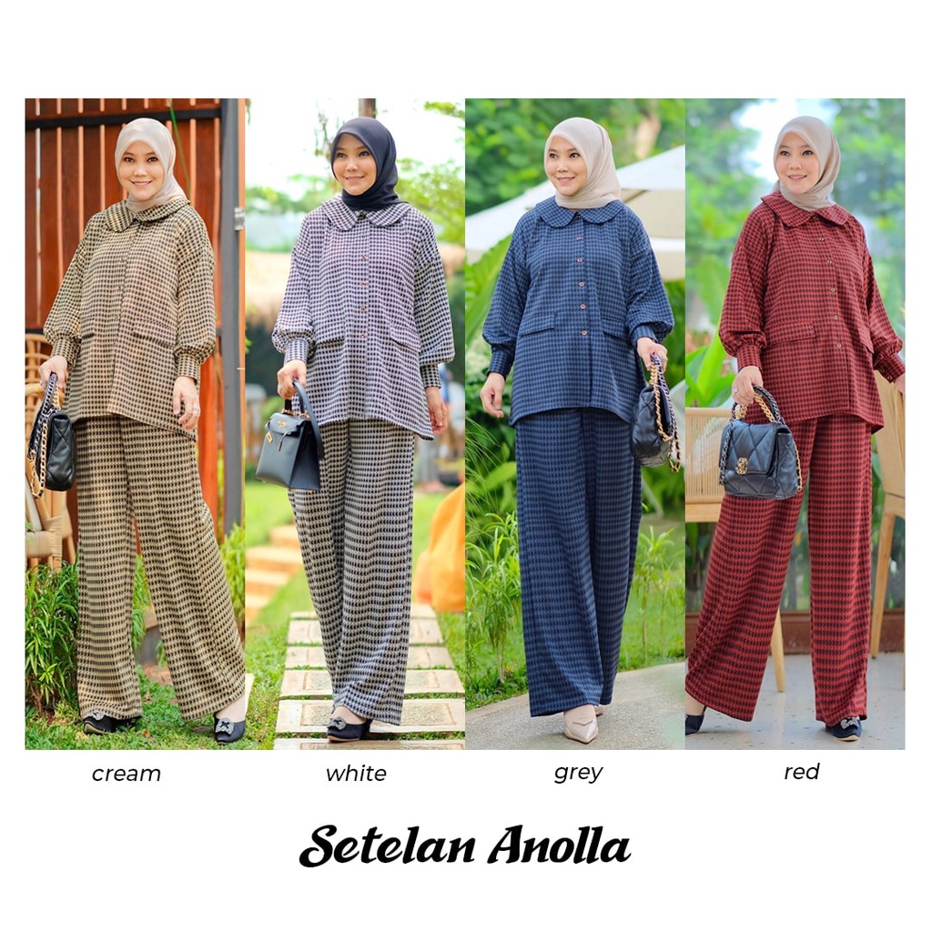 Oneset Anolla by D'Lovera / Setelan Motif bahan Woven