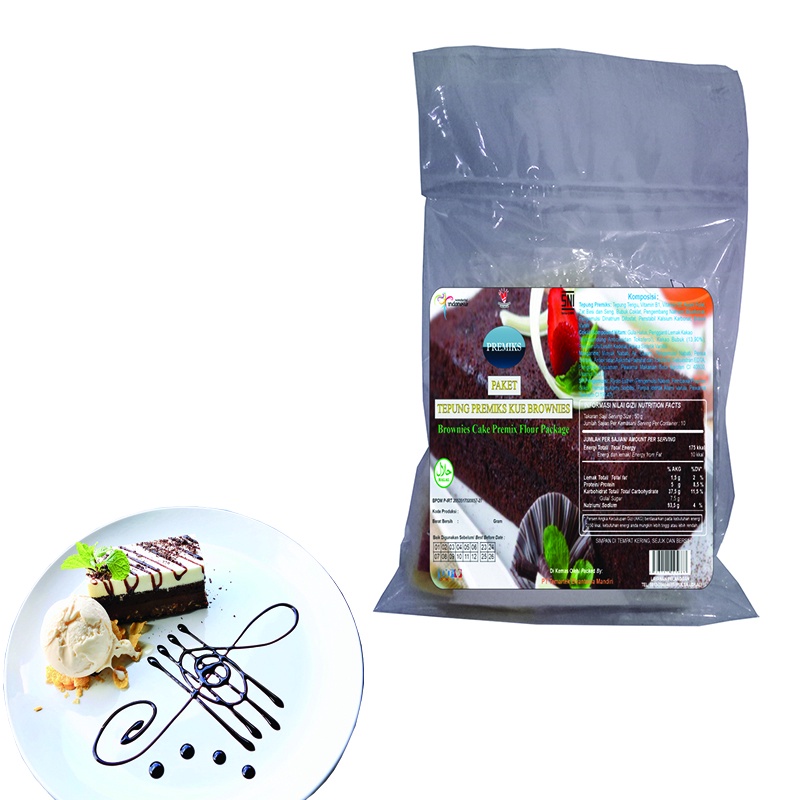 

TEPUNG PREMIX BROWNIES COKLAT MEREK PREMIKS - Komplit Panduan Pembuatan, Kecuali Telur.