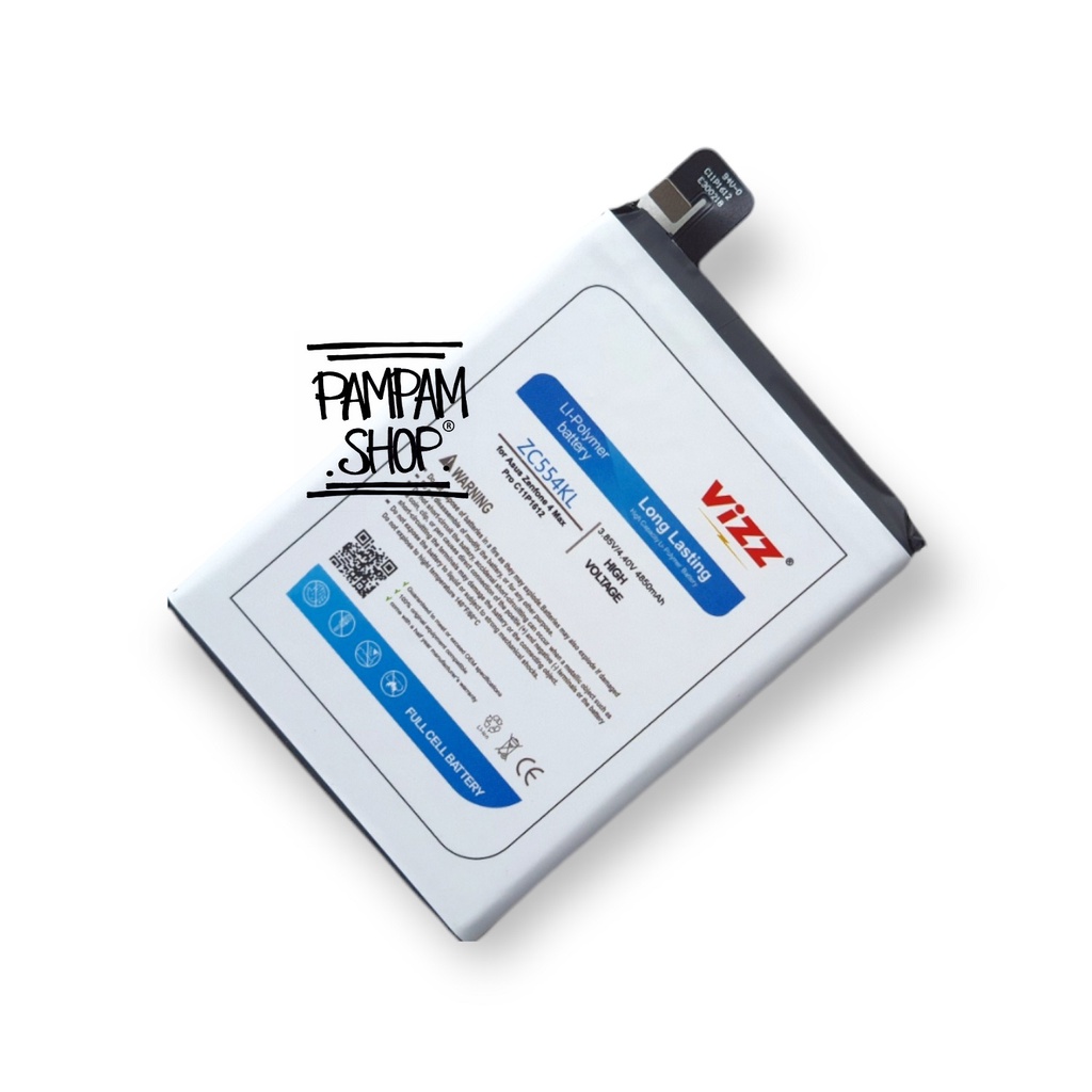 Baterai Vizz Double Power Original Asus Zenfone 4 Max Pro 5.5&quot; Inch ZC554KL X001D C11P1612 Zenfone 3 Zoom S 5,5&quot; ZE553KL Z01HD Batre Batrai HP Ori