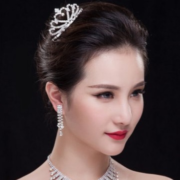 [BISA COD] AKSESORIS PENGANTIN MAHKOTA BRIDAL TIARA WEDDING SIRKAM TRP019