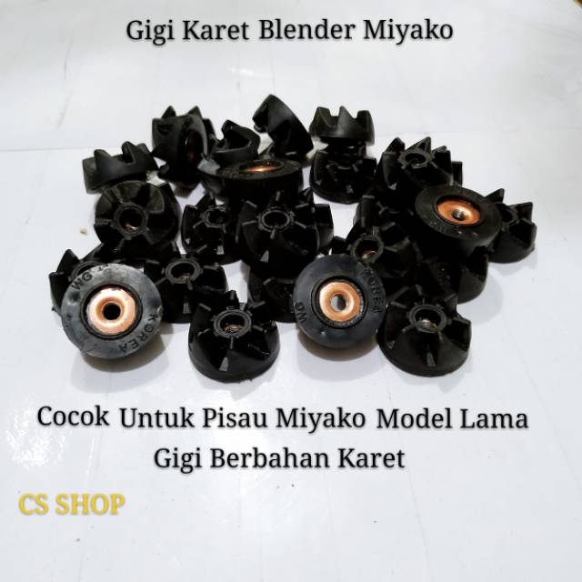 GIGI KARET BLENDER MIYAKO LAMA DRAT BESAR/GEAR GIGI MOUNTING MIYAKO LAMA GEAR PLASTIK DRAT BESAR