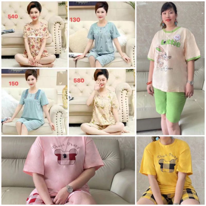 Baju tidur wanita import jumbo/Setelan wanita jumbo import