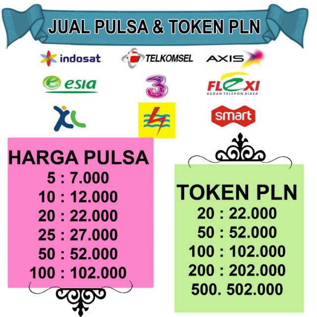 40 Gambar Jual Pulsa Dan Token Listrik Terlengkap Kumpulan Gambar Iklan Terbaru