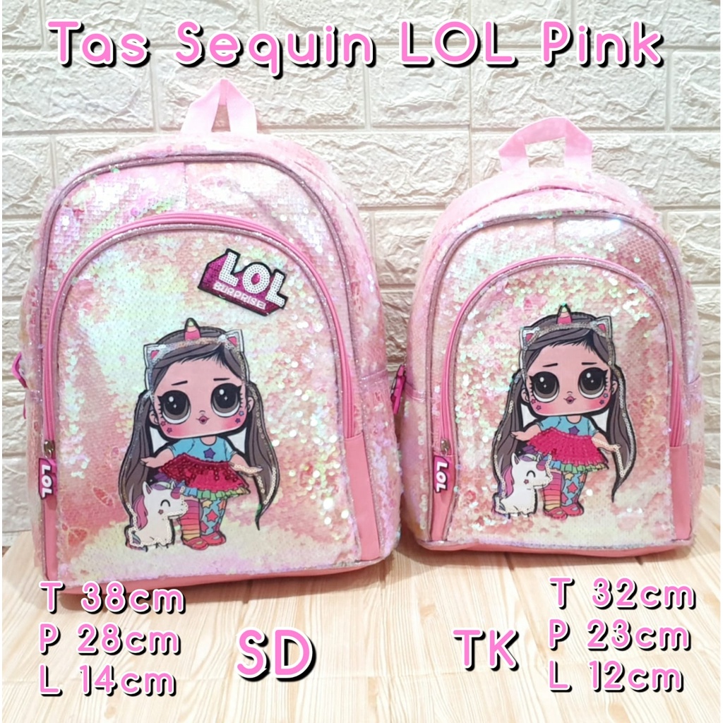 Tas Sekolah Ransel Anak TK dan SD Model Timbul 3D / Sequin / Import Fashion Korea Waterproof Backpack Anak Perempuan dan Laki Laki