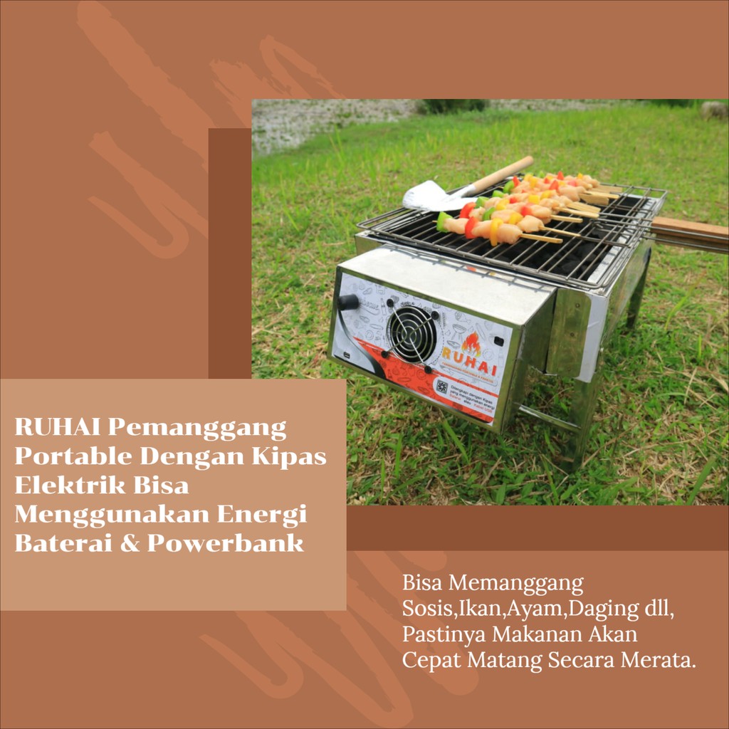 RUHAI panggangan bakaran arang sate,ayam,ikan,roti bakar