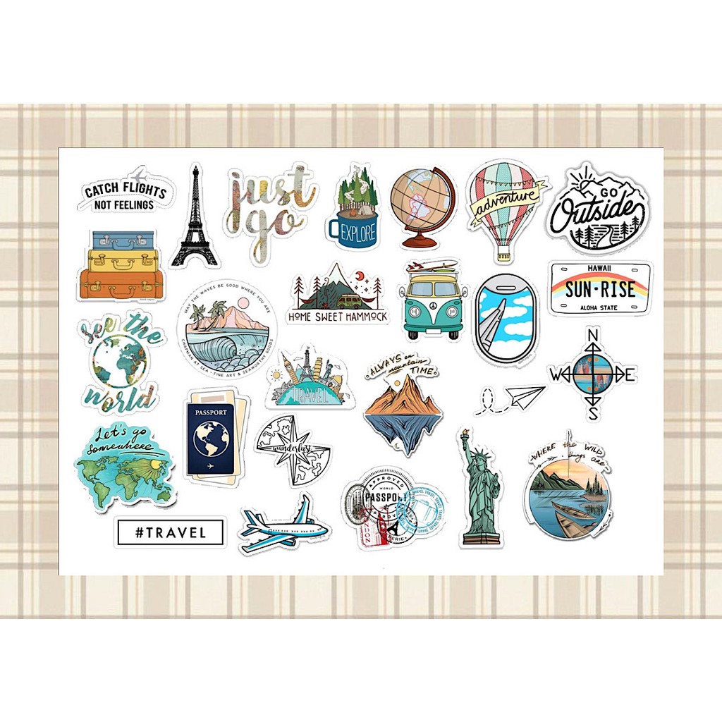 

TRAVEL AESTHETIC STICKER (26 PCS)