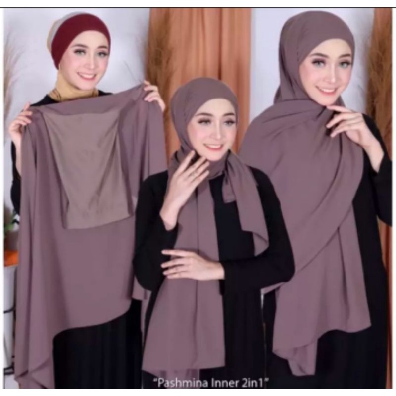 pashmina inner 2in1 pashmina plus ciput pashmina instan pashmina inner pashmina dinda hauw pashmina 