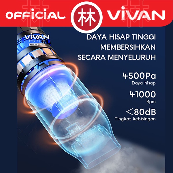 VIVAN VX01 4000mAh Car Vacuum Cleaner Penyedot Debu Mobil Portable