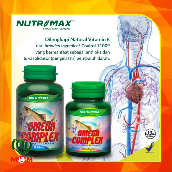 [BPOM] Nutrimax Omega Complex With Omega 3, 6, 9 & Vitamin E / Vitamin
