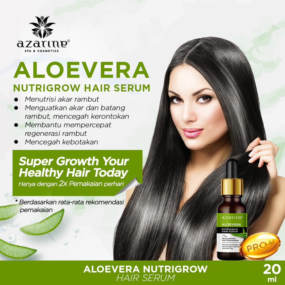 ❤ BELIA ❤ AZARINE Hair Serum Nutrigrow Apricot, Aloe Vera (✔️BPOM)