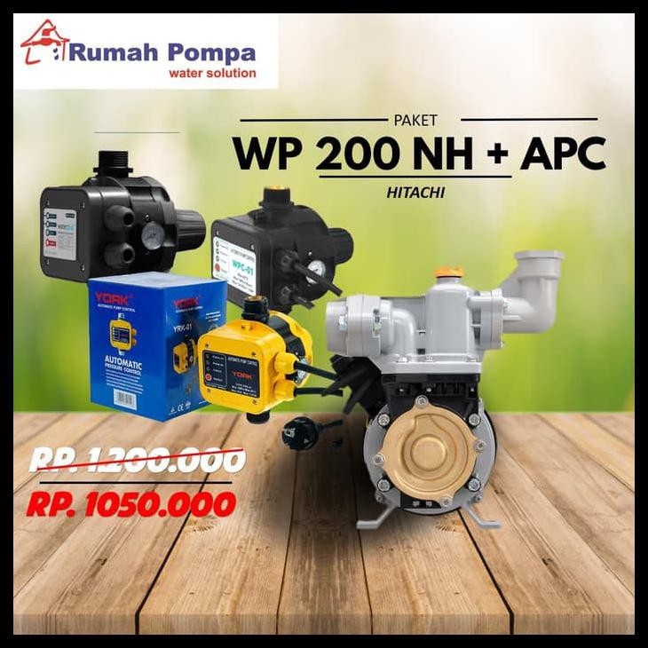 PROMO TERBATAS Paket Pompa Hitachi WP 200 NH + APC