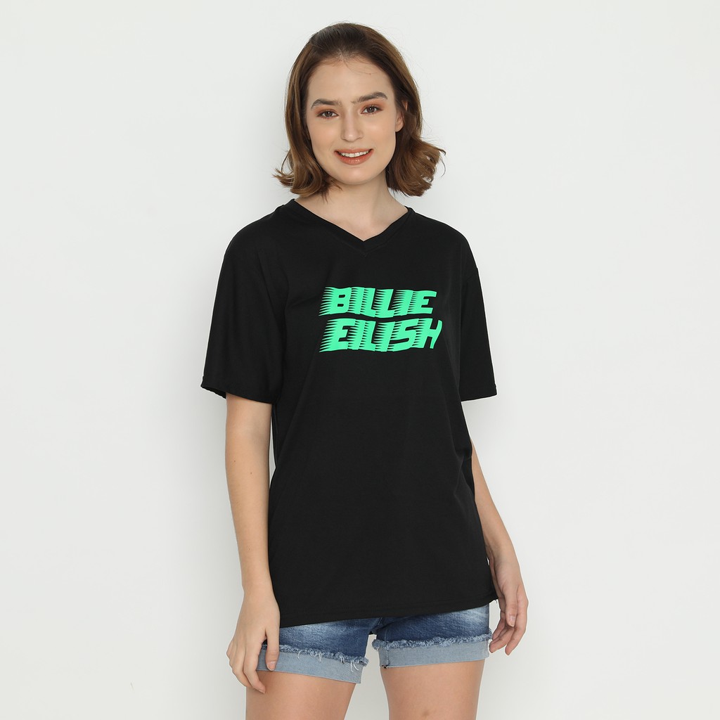 KAOS VNECK BILLIE EILISH NAME/ BILLIE EILISH / KAOS UNISEX