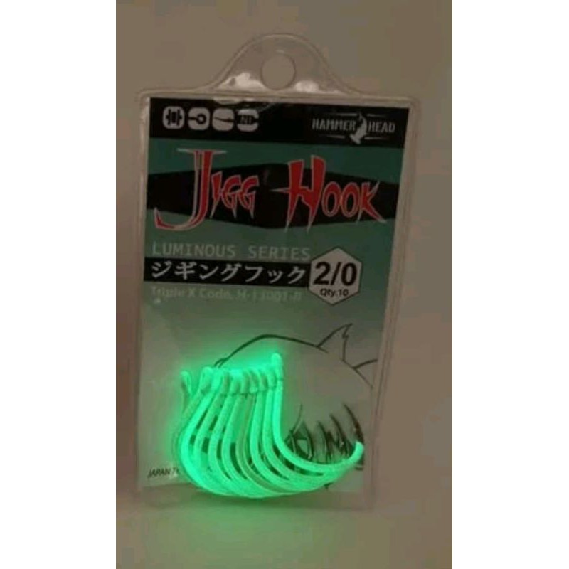 Jigg Hook Hammer Head Luminous series Japan Technologi