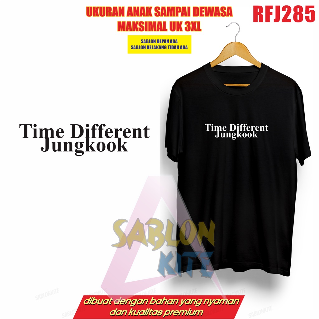 MURAH!!! KAOS JUNGKOOK JK TIME DIFFERENT RFJ285