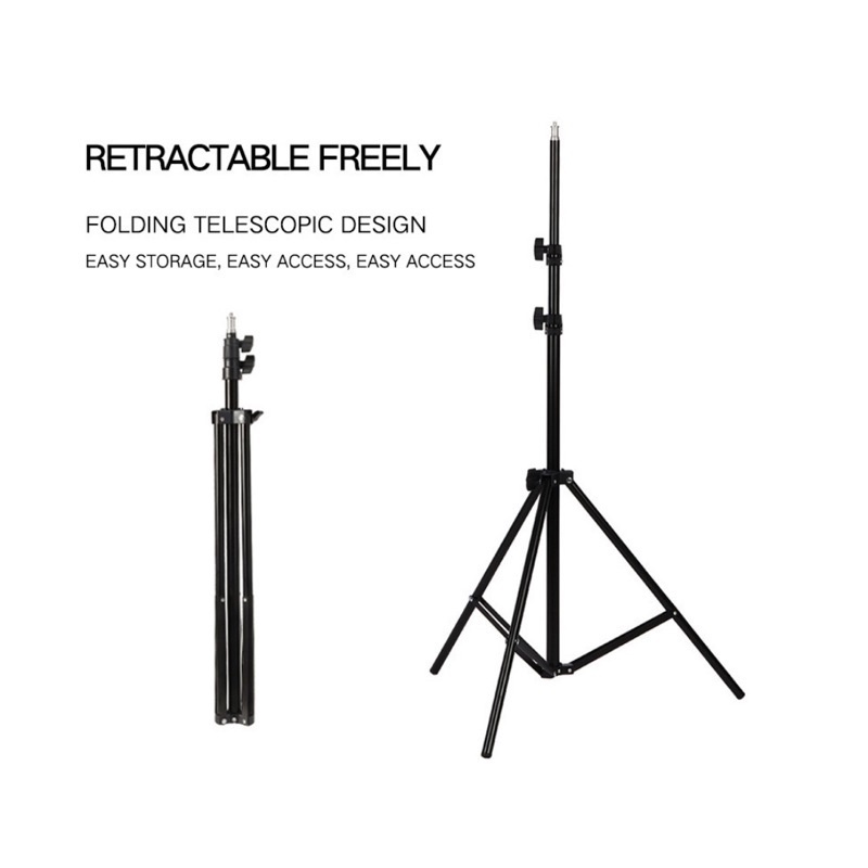 Tripod HP Kamera Camera Tripod Ring Light 1.3 Meter Dan 2.1 Meter Free Holder U - Tiang Tripod Handphone Kamera Ring light / tripod 3118