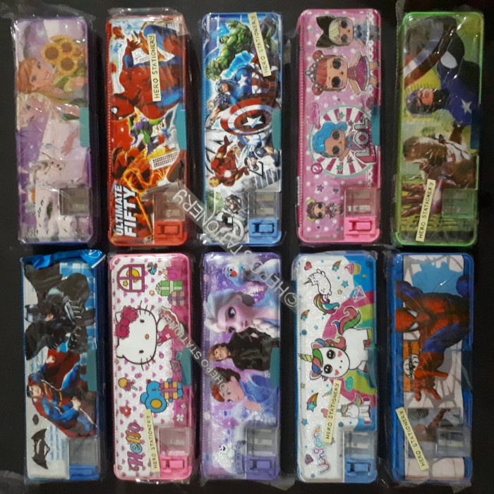

Trendi Kotak Pensil Magnet 2 Sisi Motif Bighero6 Glitter Bagus