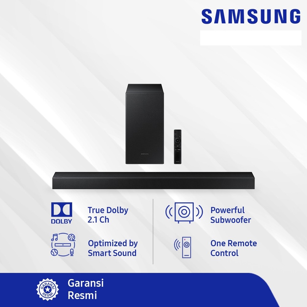 Speaker Soundbar Subwoofer Samsung 150W Bluetooth 2.1 Wireless Gaming TV HP Stereo Channel Smart Sou