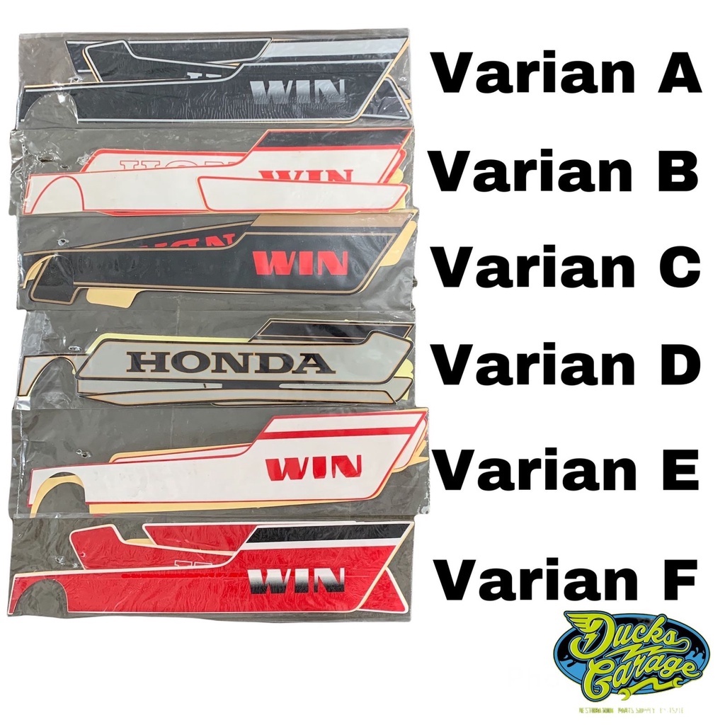 striping sticker stiker honda win win100 tahun tua