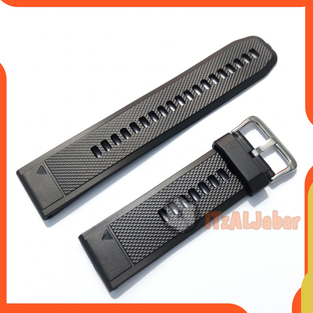 Strap tali jam tangan Smartwatch rubber strap 22mm 24mm Hitam X33