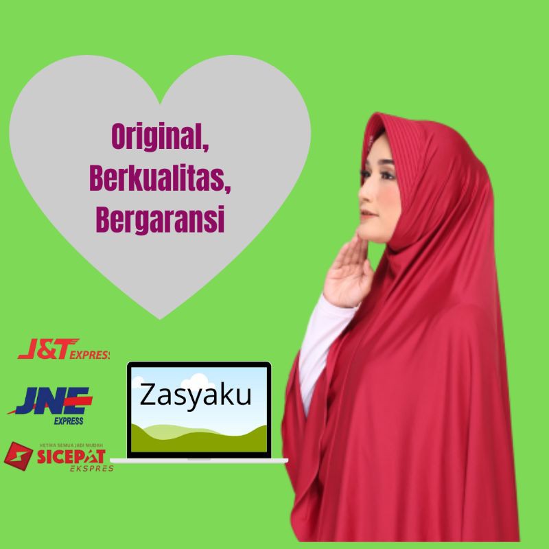 Zaria xl axcella Bergo Hijab Instan Elzatta Original jilbab kerudung instant branded premium jumbo