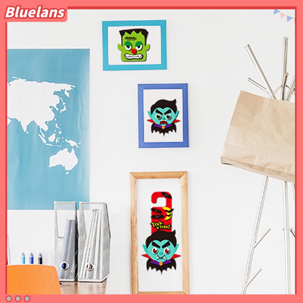 Stiker Dinding Decal Desain Kartun Halloween 3D Untuk Dekorasi Rumah