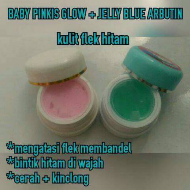 Promo 1 paket jelly blue+cream baby pinkis