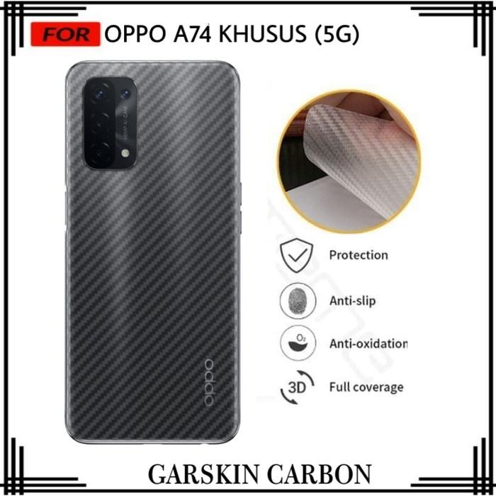 Back Skin Carbon Oppo A74 5G  - Skin Carbon Oppo A74 5G